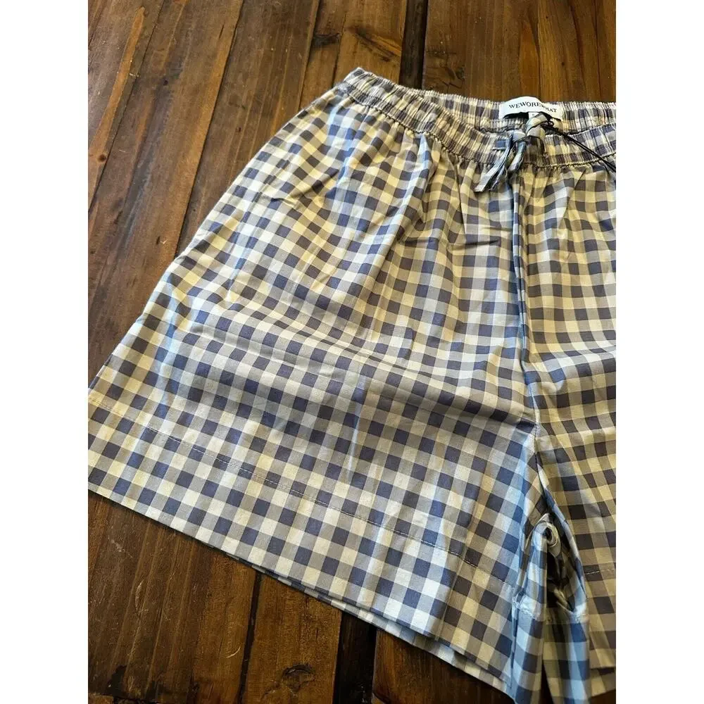 We Wore What Casual Cotton Shorts Pull On Gingham Plaid Size Small Boxers Womens - Picture 3 of 14